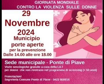 Giornata Mondiale contro la violenza sulle donne - 29 novembre 2024