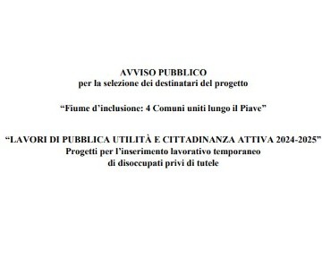 Lavori di pubblica utilita' - Avviso pubblico